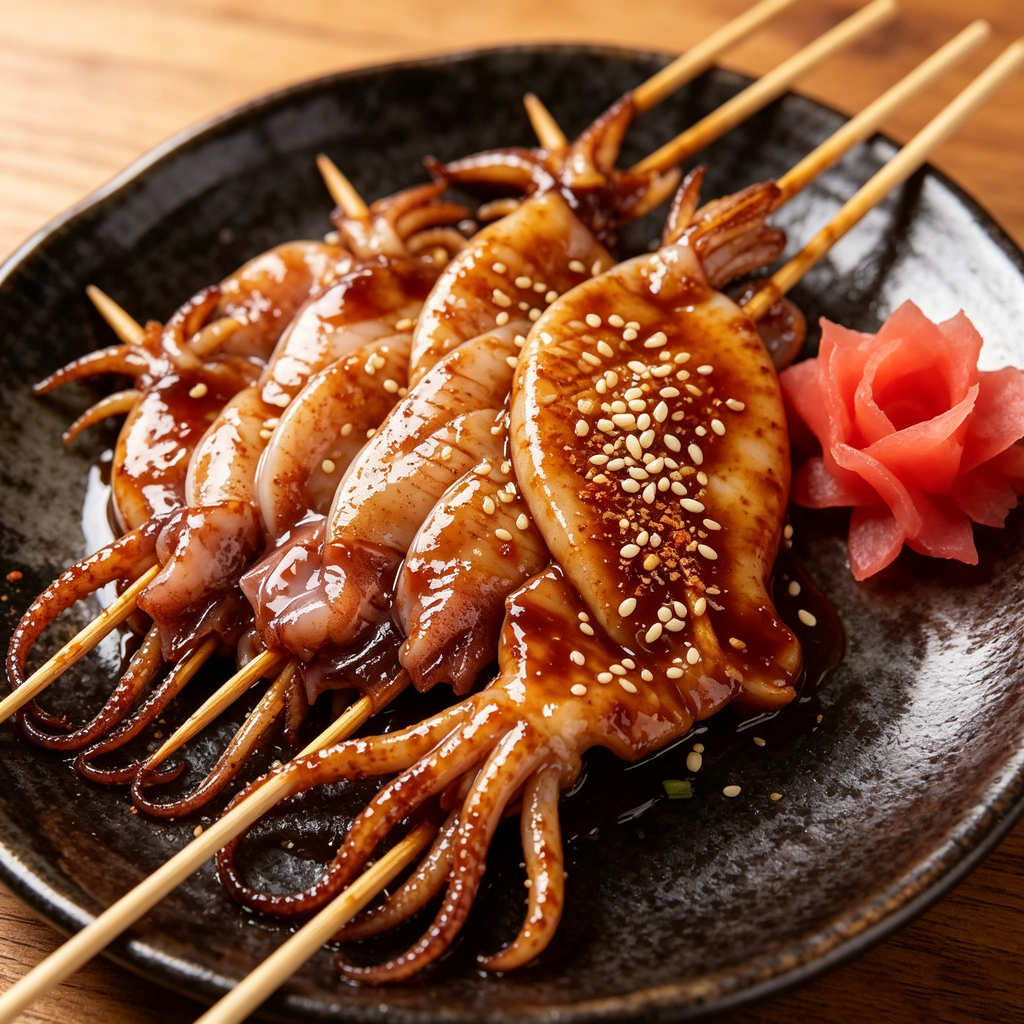 Frozen Squid Skewers